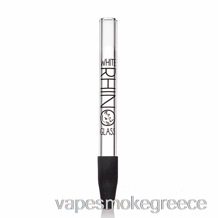 Vape Greece White Rhino Pyrex Dab Straw V1